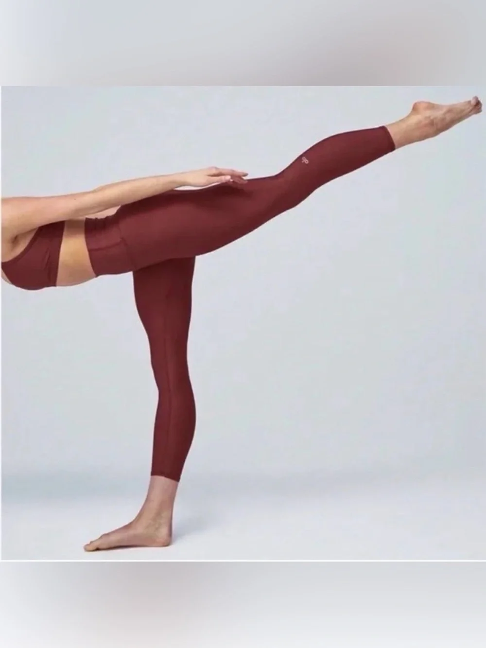 ALO Airlift 7/8 High-Waist Legging in Cherry Cola